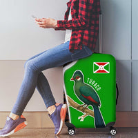 Burundi Turaco Luggage Cover with National Bird and Flag Pattern
