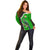 Burundi Turaco Off Shoulder Sweater with National Bird and Flag Pattern