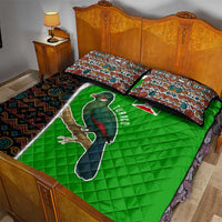 Burundi Turaco Quilt Bed Set with National Bird and Flag Pattern