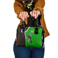 Burundi Turaco Shoulder Handbag with National Bird and Flag Pattern