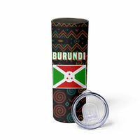 Burundi Turaco Skinny Tumbler with National Bird and Flag Pattern