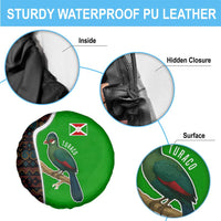 Burundi Turaco Spare Tire Cover with National Bird and Flag Pattern