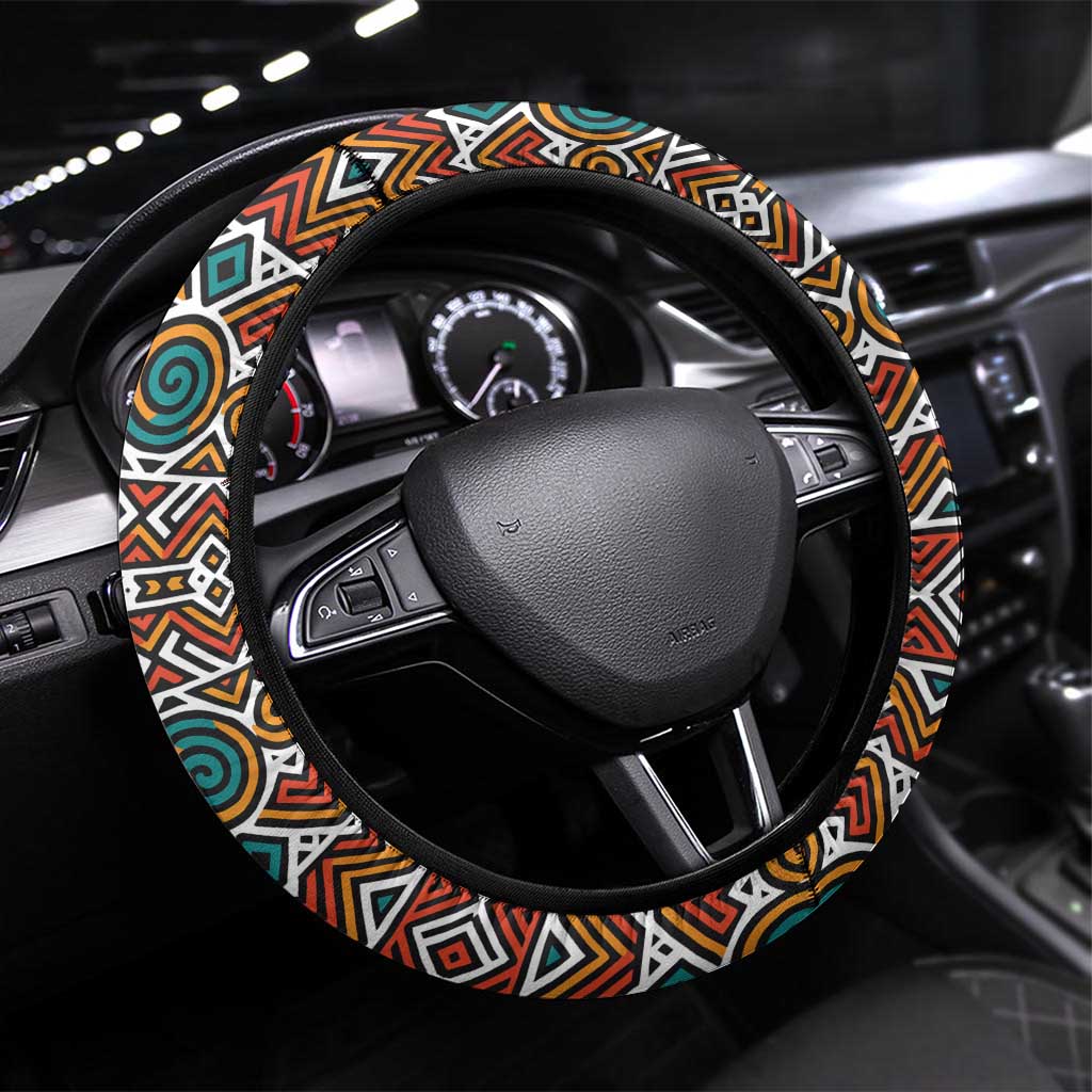 Burundi Turaco Steering Wheel Cover with National Bird and Flag Pattern