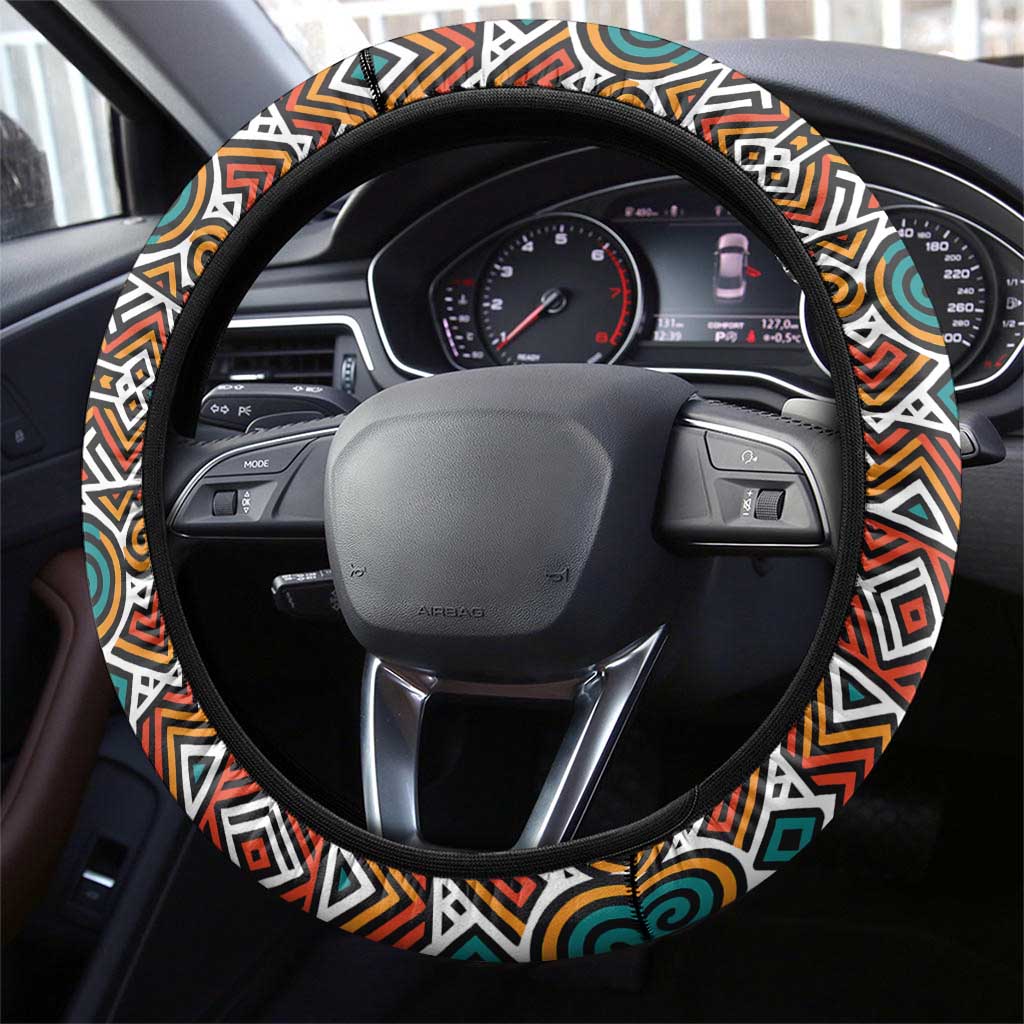 Burundi Turaco Steering Wheel Cover with National Bird and Flag Pattern