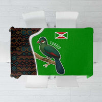 Burundi Turaco Tablecloth with National Bird and Flag Pattern