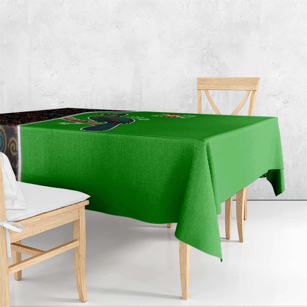 Burundi Turaco Tablecloth with National Bird and Flag Pattern