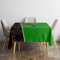 Burundi Turaco Tablecloth with National Bird and Flag Pattern