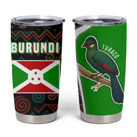 Burundi Turaco Tumbler Cup with National Bird and Flag Pattern