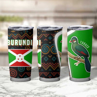 Burundi Turaco Tumbler Cup with National Bird and Flag Pattern