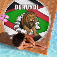 Burundi - Roaring Lion Beach Blanket with National Flag Colors