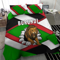 Burundi - Roaring Lion Bedding Set with National Flag Colors