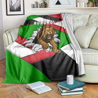 Burundi - Roaring Lion Blanket with National Flag Colors
