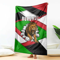 Burundi - Roaring Lion Blanket with National Flag Colors