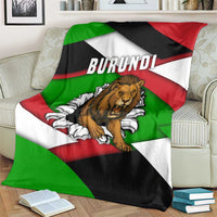 Burundi - Roaring Lion Blanket with National Flag Colors
