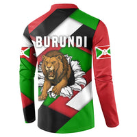 Burundi - Roaring Lion Button Sweatshirt with National Flag Colors