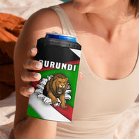 Burundi - Roaring Lion 4 in 1 Can Cooler Tumbler with National Flag Colors