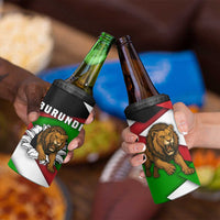 Burundi - Roaring Lion 4 in 1 Can Cooler Tumbler with National Flag Colors