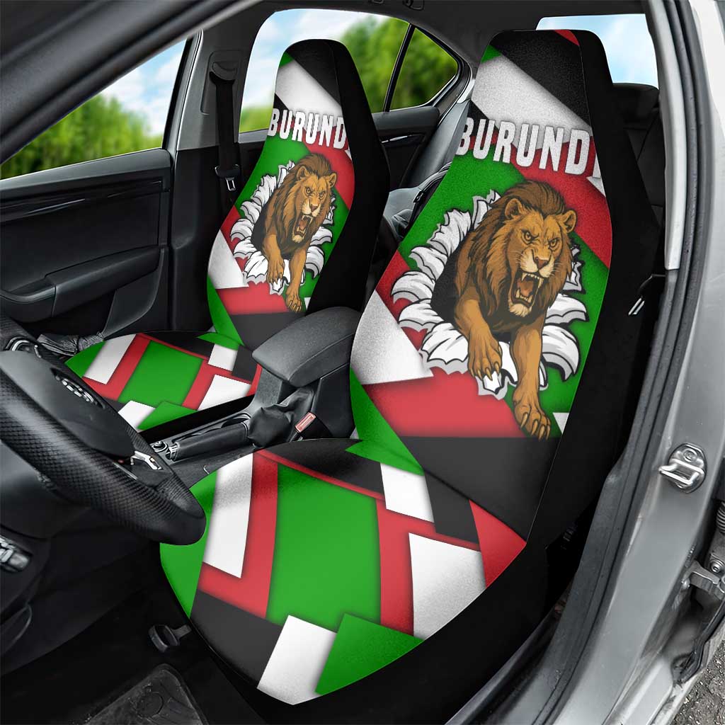 Burundi - Roaring Lion Car Seat Cover with National Flag Colors