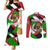 Burundi - Roaring Lion Couples Matching Mermaid Dress and Long Sleeve Button Shirt with National Flag Colors