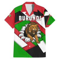 Burundi - Roaring Lion Family Matching Mermaid Dress and Hawaiian Shirt with National Flag Colors