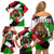 Burundi - Roaring Lion Family Matching Off Shoulder Short Dress and Hawaiian Shirt with National Flag Colors