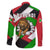 Burundi - Roaring Lion Family Matching Short Sleeve Bodycon Dress and Hawaiian Shirt with National Flag Colors