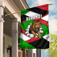 Burundi - Roaring Lion Garden Flag with National Flag Colors