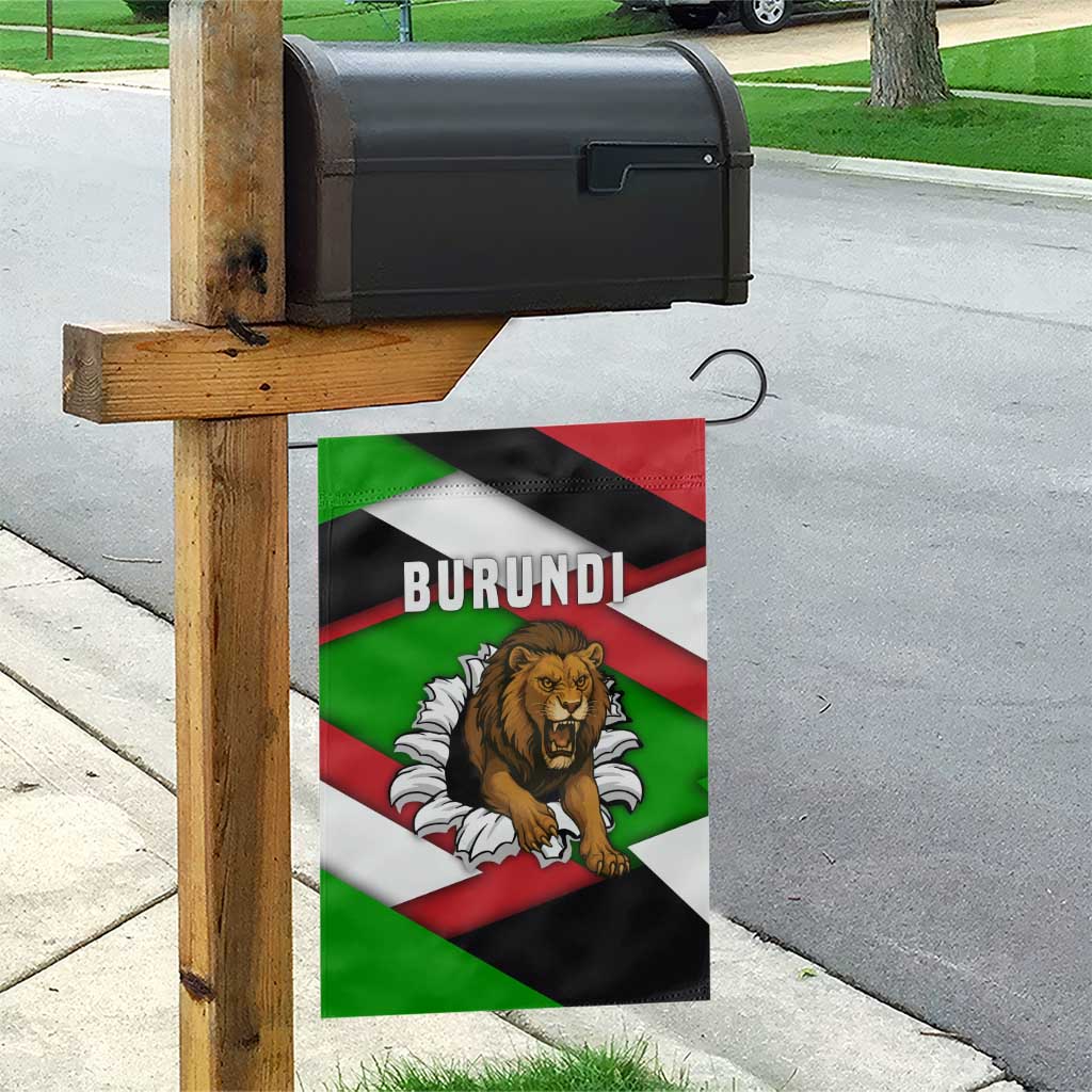 Burundi - Roaring Lion Garden Flag with National Flag Colors
