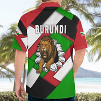 Burundi - Roaring Lion Hawaiian Shirt with National Flag Colors