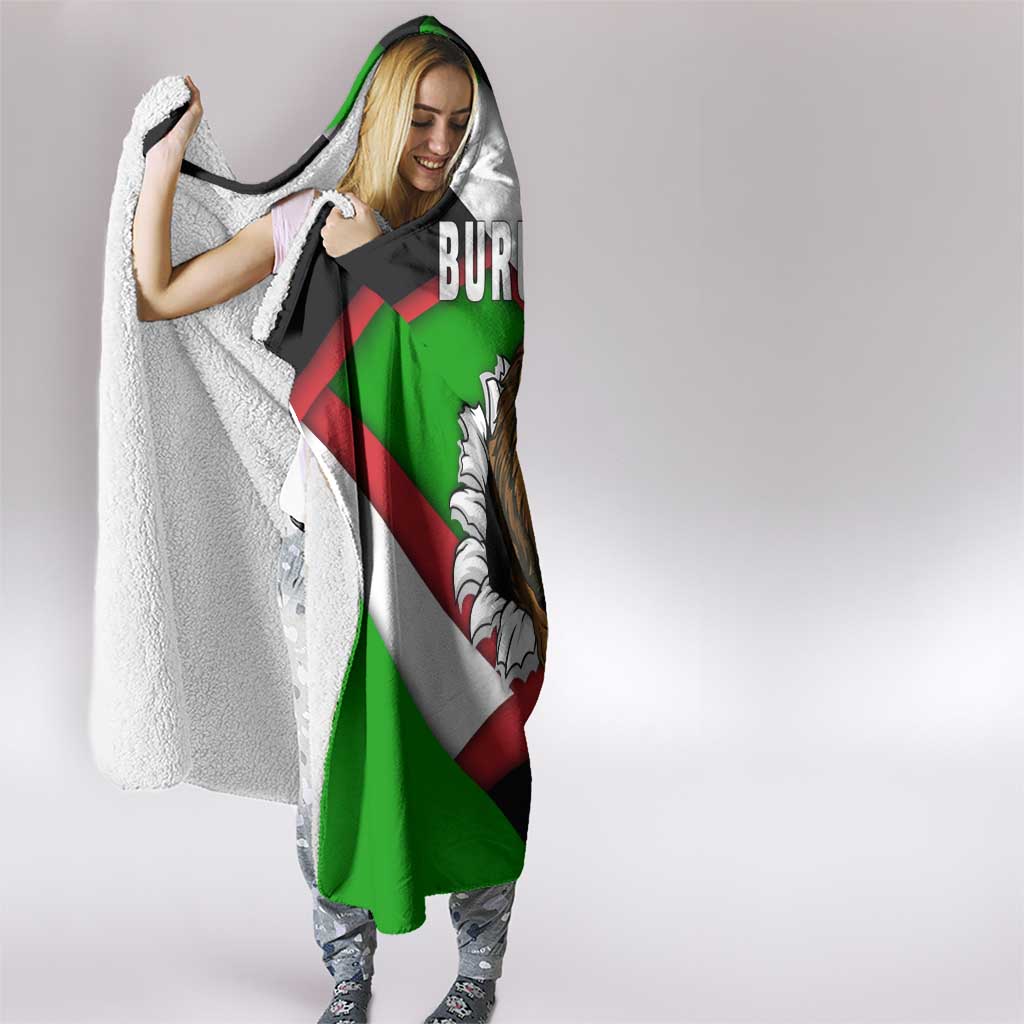 Burundi - Roaring Lion Hooded Blanket with National Flag Colors