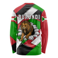 Burundi - Roaring Lion Long Sleeve Shirt with National Flag Colors
