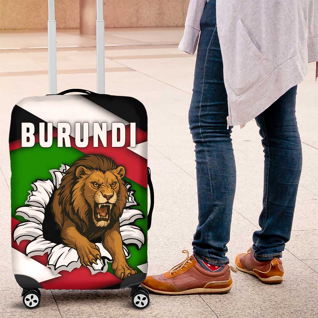 Burundi - Roaring Lion Luggage Cover with National Flag Colors