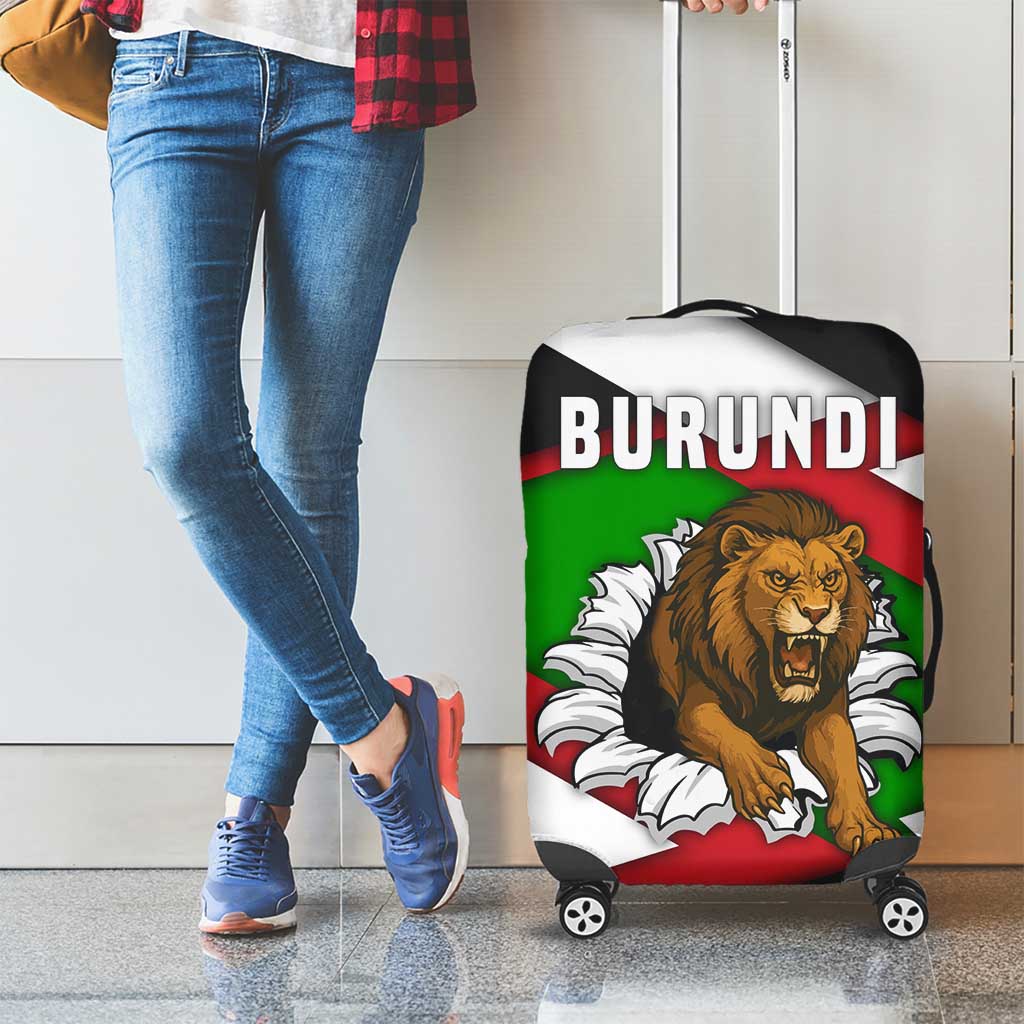 Burundi - Roaring Lion Luggage Cover with National Flag Colors