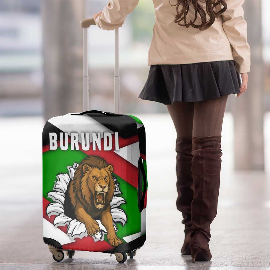 Burundi - Roaring Lion Luggage Cover with National Flag Colors