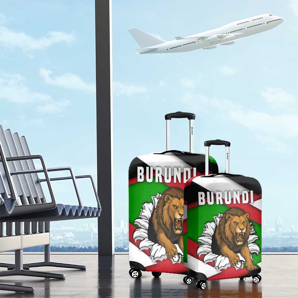 Burundi - Roaring Lion Luggage Cover with National Flag Colors