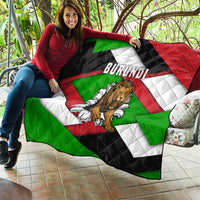 Burundi - Roaring Lion Quilt with National Flag Colors