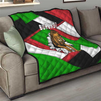 Burundi - Roaring Lion Quilt with National Flag Colors