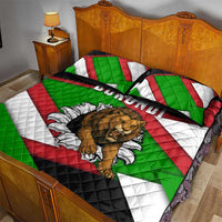 Burundi - Roaring Lion Quilt Bed Set with National Flag Colors