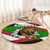 Burundi - Roaring Lion Round Carpet with National Flag Colors