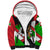 Burundi - Roaring Lion Sherpa Hoodie with National Flag Colors