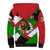 Burundi - Roaring Lion Sherpa Hoodie with National Flag Colors