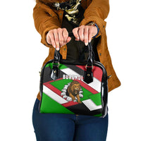 Burundi - Roaring Lion Shoulder Handbag with National Flag Colors