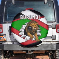 Burundi - Roaring Lion Spare Tire Cover with National Flag Colors