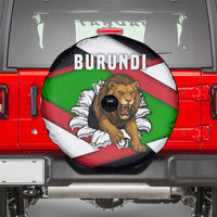 Burundi - Roaring Lion Spare Tire Cover with National Flag Colors