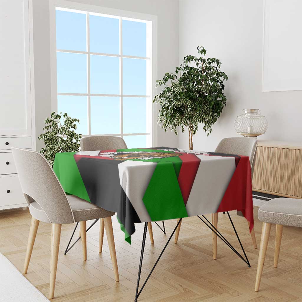 Burundi - Roaring Lion Tablecloth with National Flag Colors