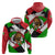 Burundi - Roaring Lion Zip Hoodie with National Flag Colors