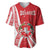 Belarus Baseball Jersey with National Emblem and Traditional Pattern Red