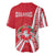 Belarus Baseball Jersey with National Emblem and Traditional Pattern Red