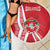 Belarus Beach Blanket with National Emblem and Traditional Pattern Red