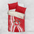 Belarus Bedding Set with National Emblem and Traditional Pattern Red